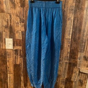 Vintage Connie Anderson Audio Pants Sky Blue Relaxed Length size xs rm 21